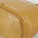 LOUIS VUITTON Monogram Vernis Houston Hand Bag Beige M91004 LV Auth LNZ383-9