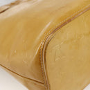 LOUIS VUITTON Monogram Vernis Houston Hand Bag Beige M91004 LV Auth LNZ383-16