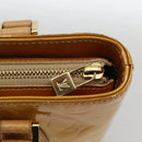 LOUIS VUITTON Monogram Vernis Houston Hand Bag Beige M91004 LV Auth LNZ383-17
