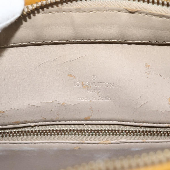 LOUIS VUITTON Monogram Vernis Houston Hand Bag Beige M91004 LV Auth LNZ383