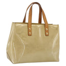 LOUIS VUITTON Monogram Vernis Reade PM Hand Bag Beige M91334 LV Auth LNZ388-1