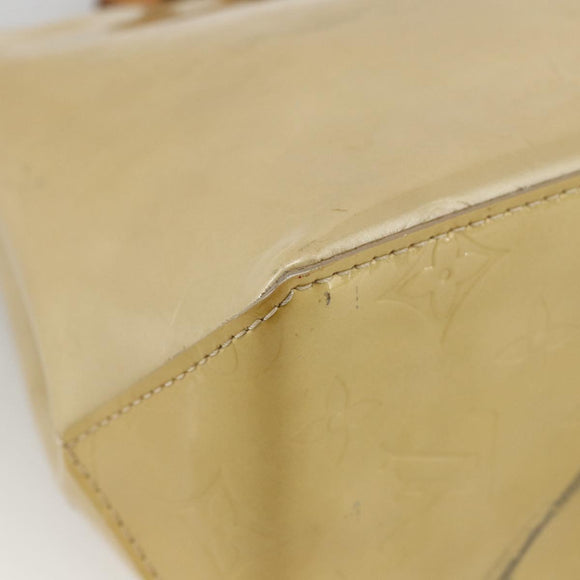 LOUIS VUITTON Monogram Vernis Reade PM Hand Bag Beige M91334 LV Auth LNZ388