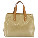 LOUIS VUITTON Monogram Vernis Reade PM Hand Bag Beige M91334 LV Auth LNZ388-2