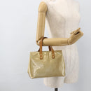 LOUIS VUITTON Monogram Vernis Reade PM Hand Bag Beige M91334 LV Auth LNZ388-21
