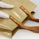 LOUIS VUITTON Monogram Vernis Reade PM Hand Bag Beige M91334 LV Auth LNZ388-6