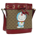 GUCCI GUCCI × Doraemon Micro GG Supreme Bag PVC Beige Gold 647801 Auth LNZ389SM-1