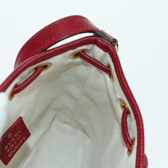 GUCCI GUCCI × Doraemon Micro GG Supreme Bag PVC Beige Gold 647801 Auth LNZ389SM