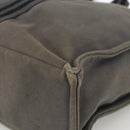 HERMES Fourre Tout MM Hand Bag Canvas Gray Silver Auth LNZ390-10