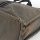 HERMES Fourre Tout MM Hand Bag Canvas Gray Silver Auth LNZ390-12