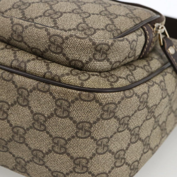 GUCCI GG Supreme Shoulder Bag PVC Beige Gold 246881 Auth LNZ392