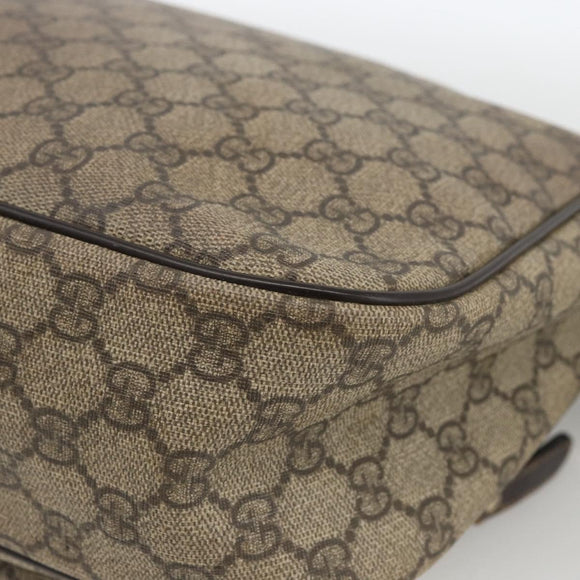 GUCCI GG Supreme Shoulder Bag PVC Beige Gold 246881 Auth LNZ392