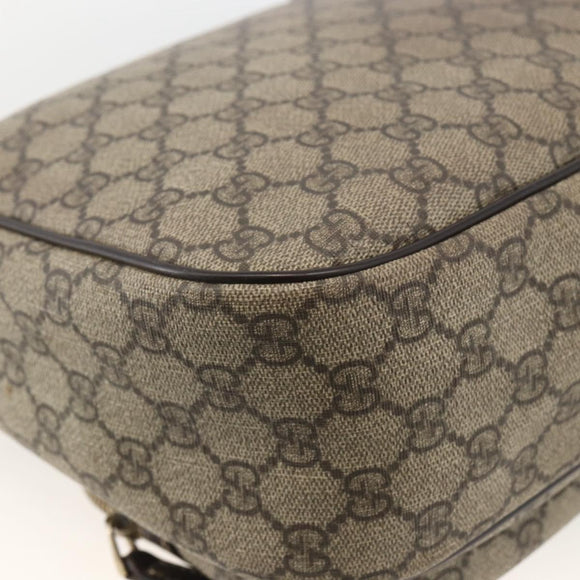 GUCCI GG Supreme Shoulder Bag PVC Beige Gold 246881 Auth LNZ392