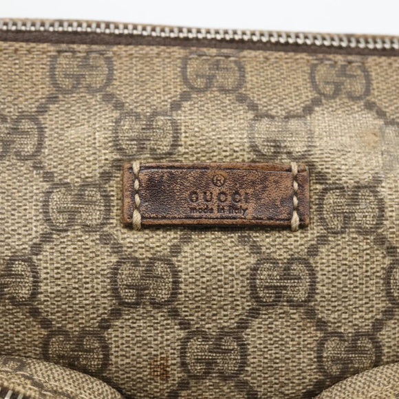 GUCCI GG Supreme Shoulder Bag PVC Beige Gold 246881 Auth LNZ392