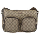GUCCI GG Supreme Shoulder Bag PVC Beige Gold 246881 Auth LNZ392-13