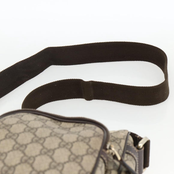 GUCCI GG Supreme Shoulder Bag PVC Beige Gold 246881 Auth LNZ392
