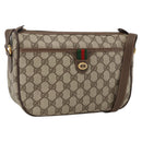 GUCCI GG Supreme Web Sherry Line Bag PVC Beige Gold 89 02 077 Auth LNZ393-1