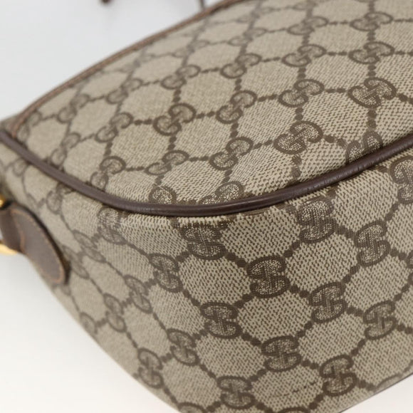 GUCCI GG Supreme Web Sherry Line Bag PVC Beige Gold 89 02 077 Auth LNZ393