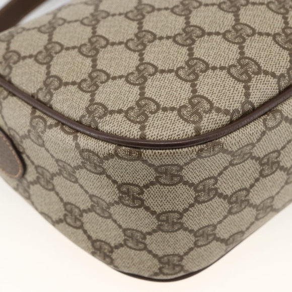 GUCCI GG Supreme Web Sherry Line Bag PVC Beige Gold 89 02 077 Auth LNZ393