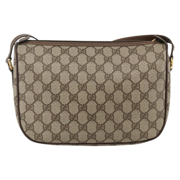 GUCCI GG Supreme Web Sherry Line Bag PVC Beige Gold 89 02 077 Auth LNZ393