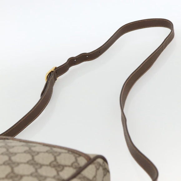 GUCCI GG Supreme Web Sherry Line Bag PVC Beige Gold 89 02 077 Auth LNZ393