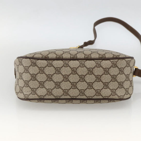 GUCCI GG Supreme Web Sherry Line Bag PVC Beige Gold 89 02 077 Auth LNZ393