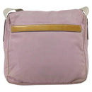 PRADA Shoulder Bag Nylon Pink Silver Auth LNZ394-2