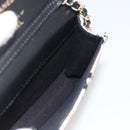 CHANEL Chain Mini Matelasse 12 Shoulder Bag Satin Beige Gold CC Auth LNZ395M-19
