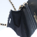 CHANEL Chain Mini Matelasse 12 Shoulder Bag Satin Beige Gold CC Auth LNZ395M-20