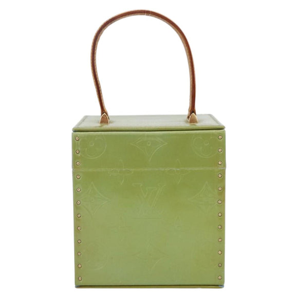 LOUIS VUITTON Vernis Bleecker Cosmetic Pouch Baby Blue M91003 Auth LNZ403