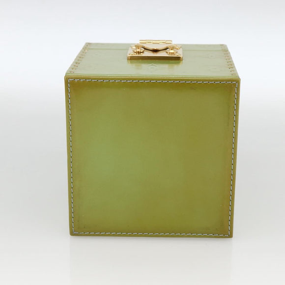LOUIS VUITTON Vernis Bleecker Cosmetic Pouch Baby Blue M91003 Auth LNZ403