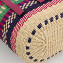 LOEWE Anagram Tote Bag Raffia Leather Pink Multicolor Auth LNZ404SAM-14