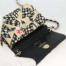 CHANEL Chain Mini Matelasse 12 Shoulder Bag Satin Beige Gold CC Auth LNZ407M-18