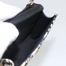 CHANEL Chain Mini Matelasse 12 Shoulder Bag Satin Beige Gold CC Auth LNZ407M-20