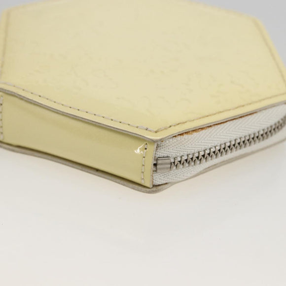 LOUIS VUITTON Vernis Porte Monnaie Flocon Coin Purse Perle M58216 Auth LNZ408V