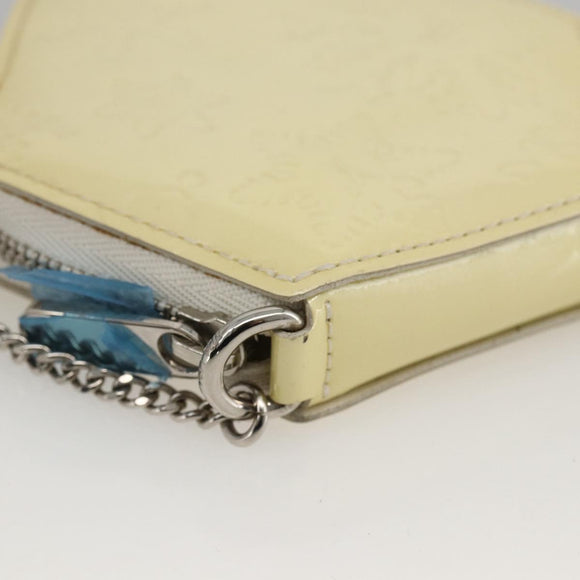 LOUIS VUITTON Vernis Porte Monnaie Flocon Coin Purse Perle M58216 Auth LNZ408V