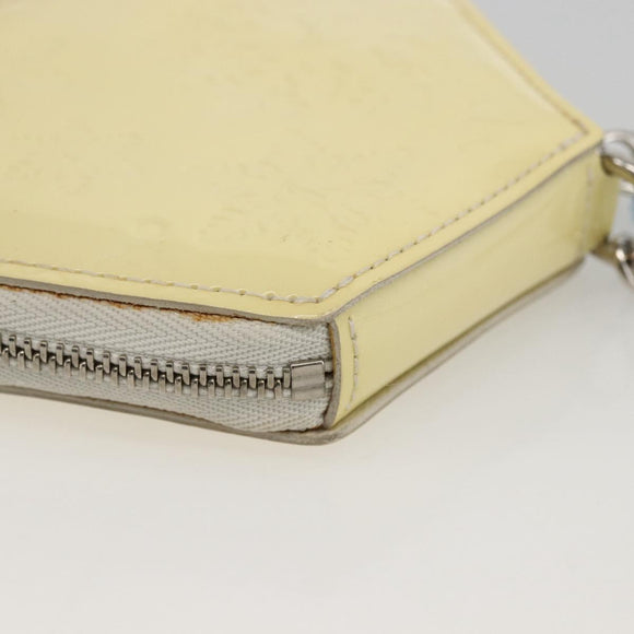 LOUIS VUITTON Vernis Porte Monnaie Flocon Coin Purse Perle M58216 Auth LNZ408V