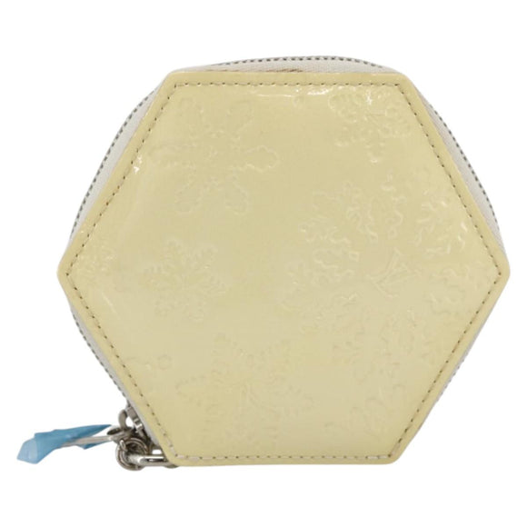 LOUIS VUITTON Vernis Porte Monnaie Flocon Coin Purse Perle M58216 Auth LNZ408V