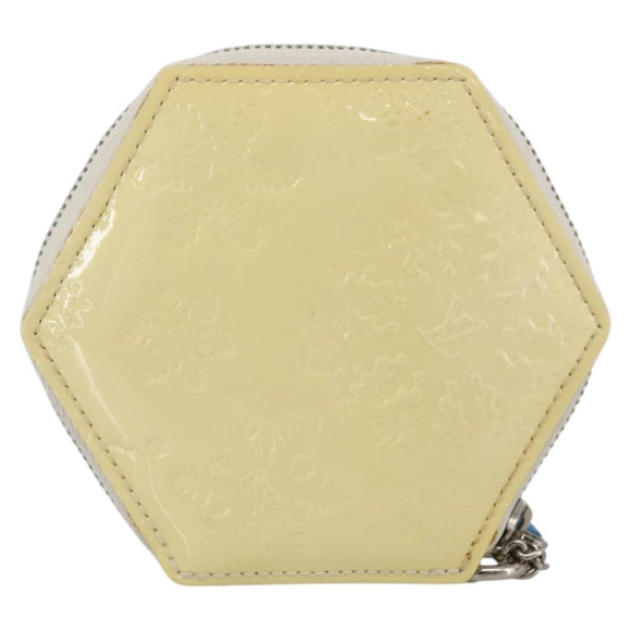 LOUIS VUITTON Vernis Porte Monnaie Flocon Coin Purse Perle M58216 Auth LNZ408V