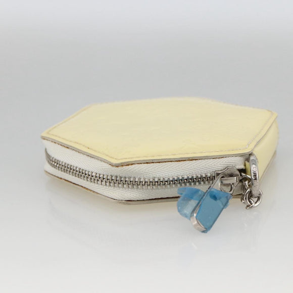 LOUIS VUITTON Vernis Porte Monnaie Flocon Coin Purse Perle M58216 Auth LNZ408V