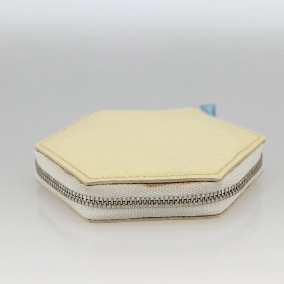 LOUIS VUITTON Vernis Porte Monnaie Flocon Coin Purse Perle M58216 Auth LNZ408V