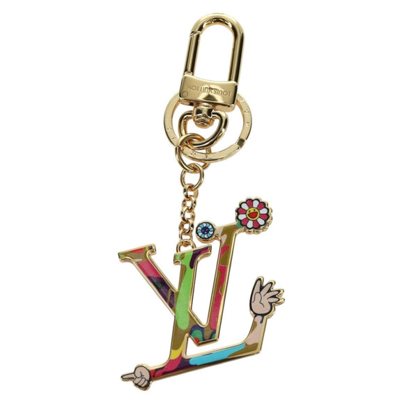 LOUIS VUITTON LV Iconic Superflat Charm metal Gold Tone M02468 LV Auth LNZ409SAM