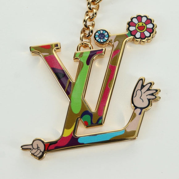 LOUIS VUITTON LV Iconic Superflat Charm metal Gold Tone M02468 LV Auth LNZ409SAM