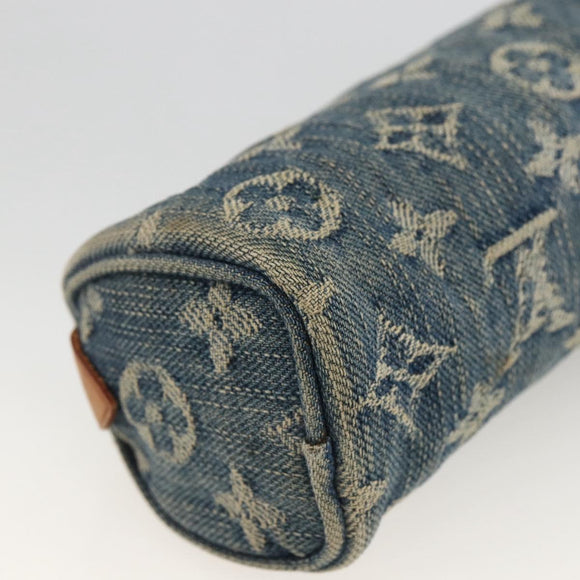 LOUIS VUITTON Denim Trousse Speedy PM Accessory Pouch M95082 Auth LNZ411A