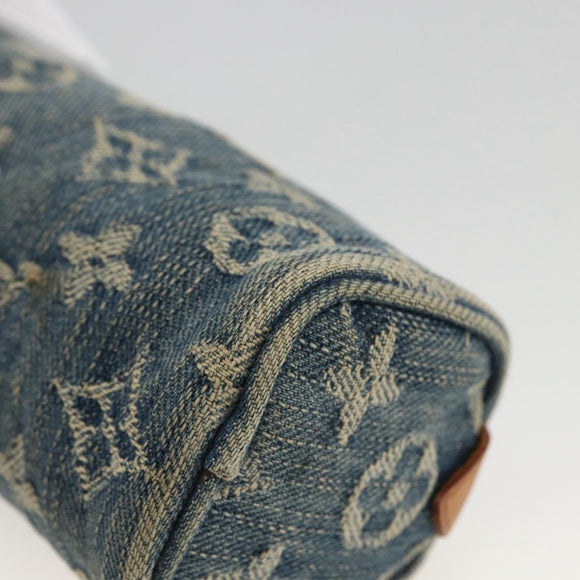 LOUIS VUITTON Denim Trousse Speedy PM Accessory Pouch M95082 Auth LNZ411A