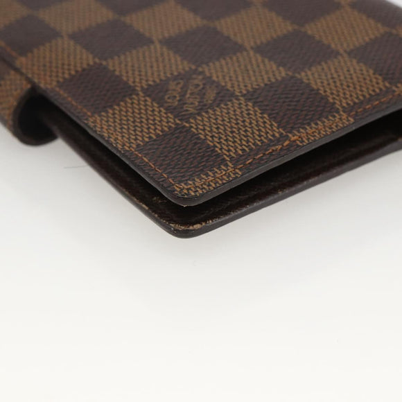 LOUIS VUITTON Damier Ebene Agenda PM Day Planner Cover R20700 LV Auth LNZ412