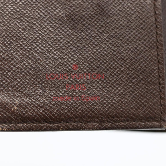 LOUIS VUITTON Damier Ebene Agenda PM Day Planner Cover R20700 LV Auth LNZ412