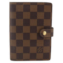 LOUIS VUITTON Damier Ebene Agenda PM Day Planner Cover R20700 LV Auth LNZ412-13