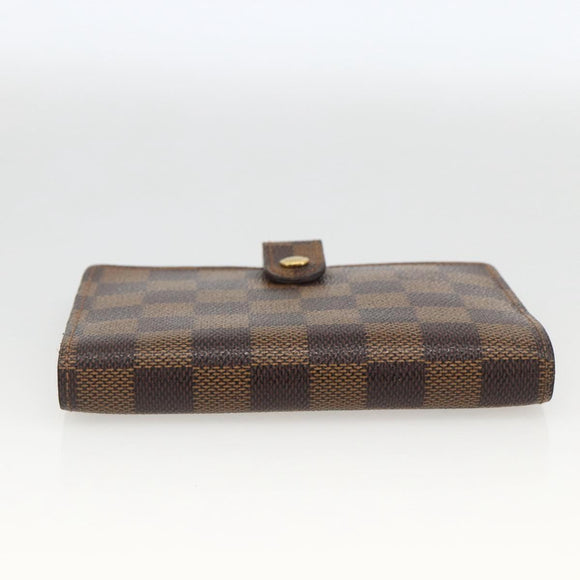 LOUIS VUITTON Damier Ebene Agenda PM Day Planner Cover R20700 LV Auth LNZ412
