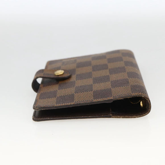 LOUIS VUITTON Damier Ebene Agenda PM Day Planner Cover R20700 LV Auth LNZ412