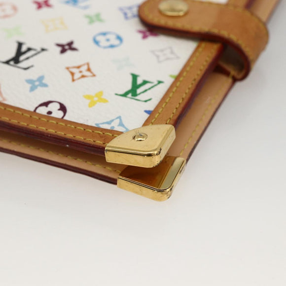LOUIS VUITTON Multicolor Agenda PM Day Planner Cover White R21074 Auth LNZ414V